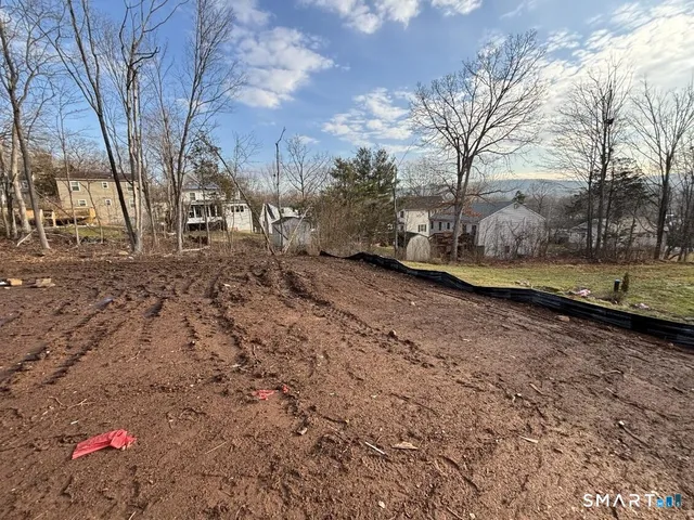 a view of a yard with some trees