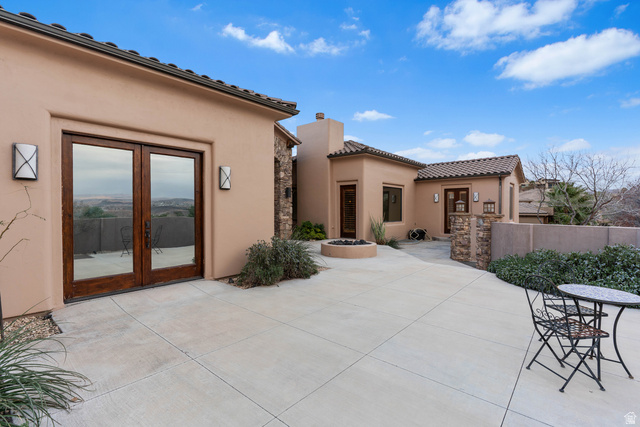 2464 East Granite Way St. George, UT 84790 - Photo 13 of 106 View of patio with french doors