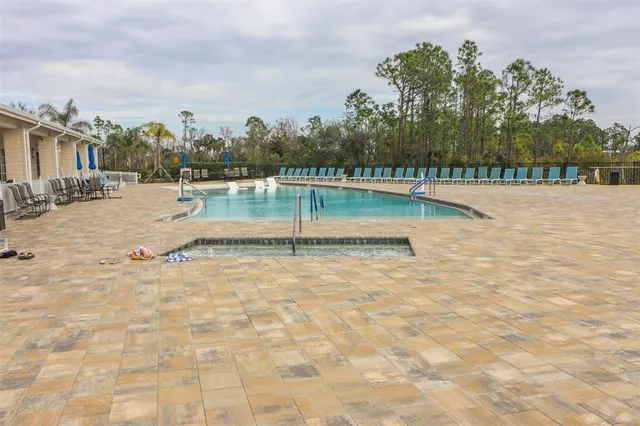 a view of a lake with a houses