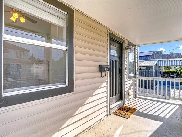 a view of a balcony door