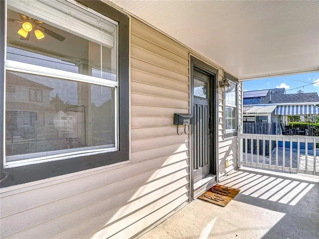 a view of a balcony door