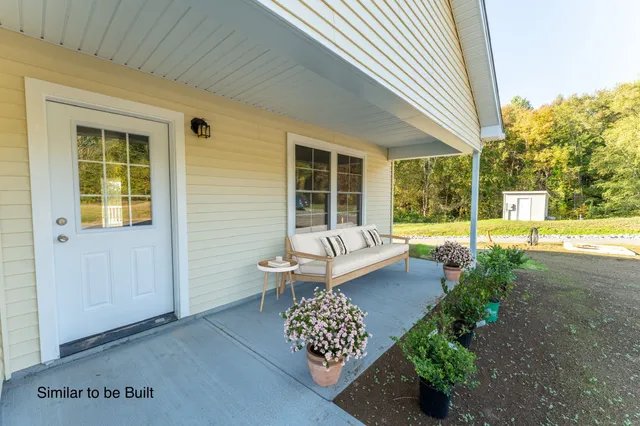 a outdoor view with a sitting space