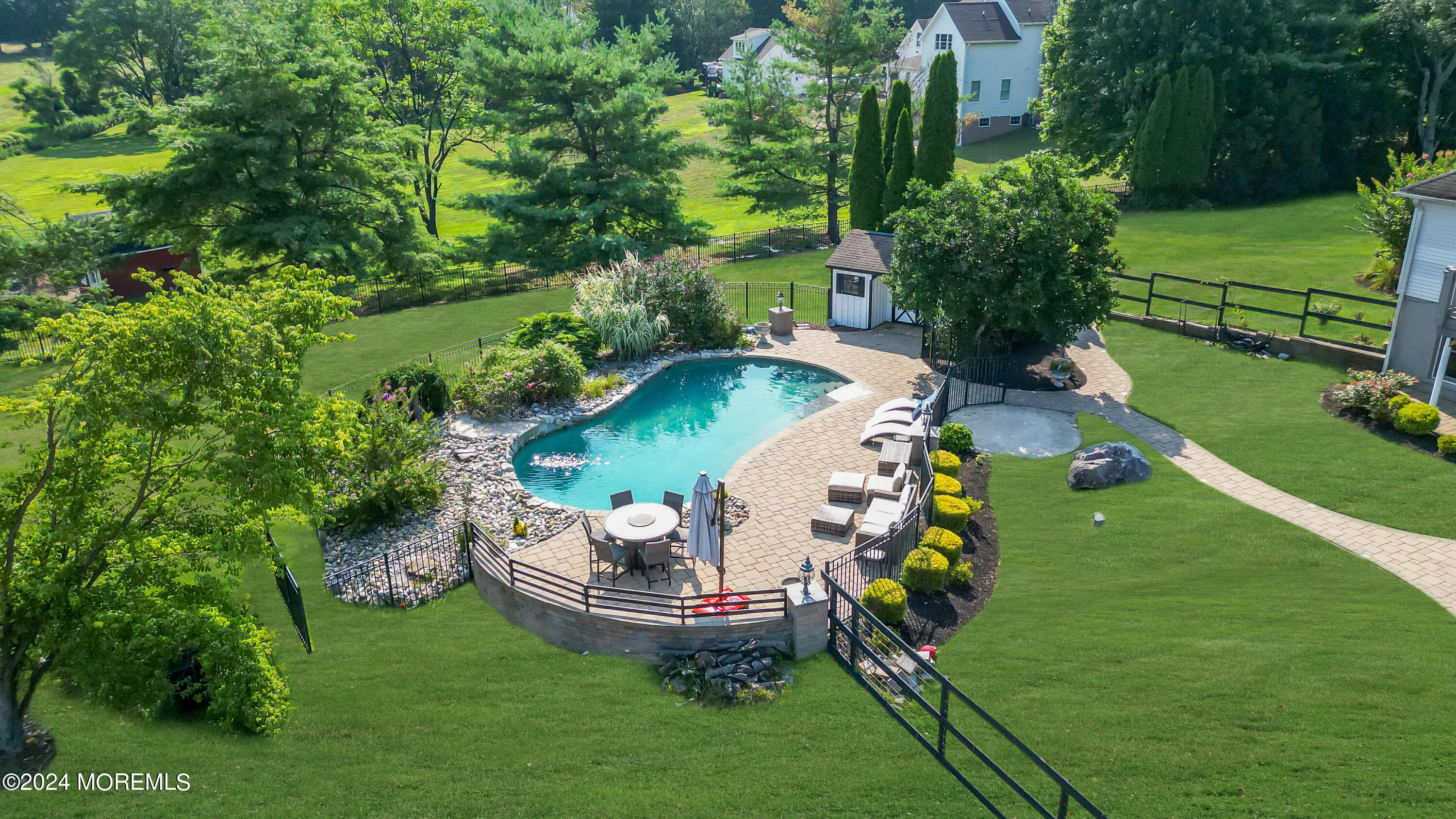 1 Eagle Nest Road Colts Neck, NJ 07722 - Photo 62 of 68 an aerial view of a house with a yard
