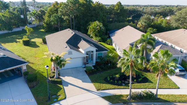 a aerial view of a house
