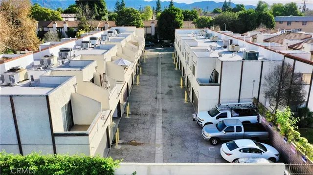 a view of a backyard with patio