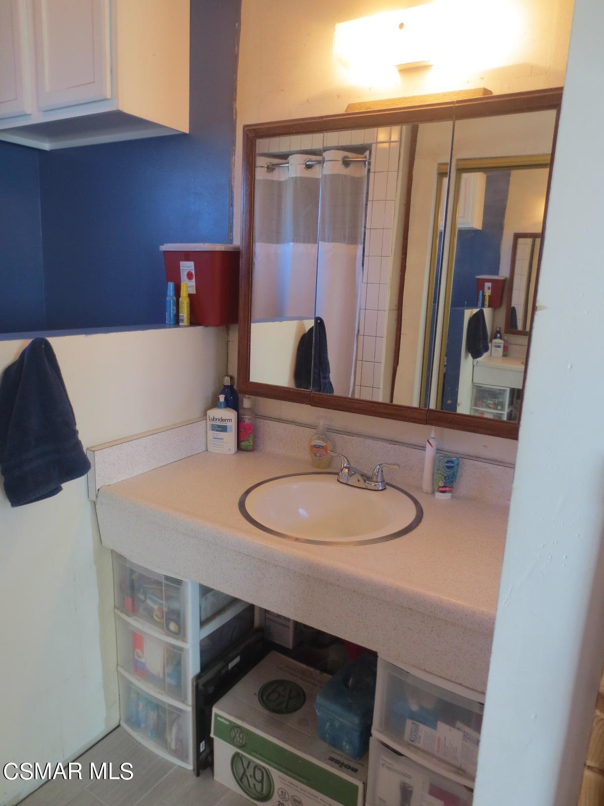 4521 Alpine Street Simi Valley, CA 93063 - Photo 36 of 62 a bathroom with a sink and a mirror