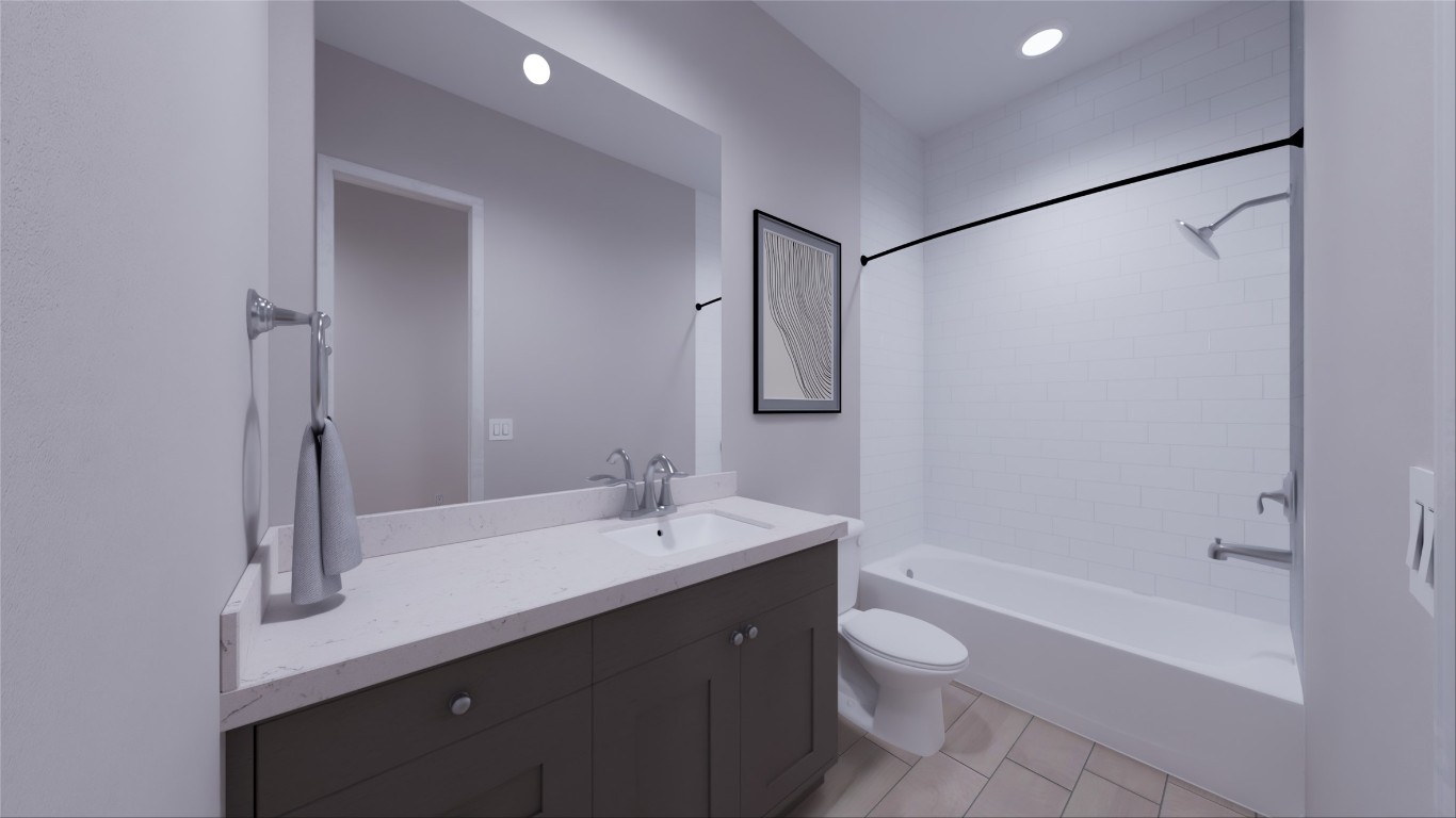 31527 Fern Grove Road Fulshear, TX 77423 - Photo 12 of 21 a bathroom with a double vanity sink toilet and shower