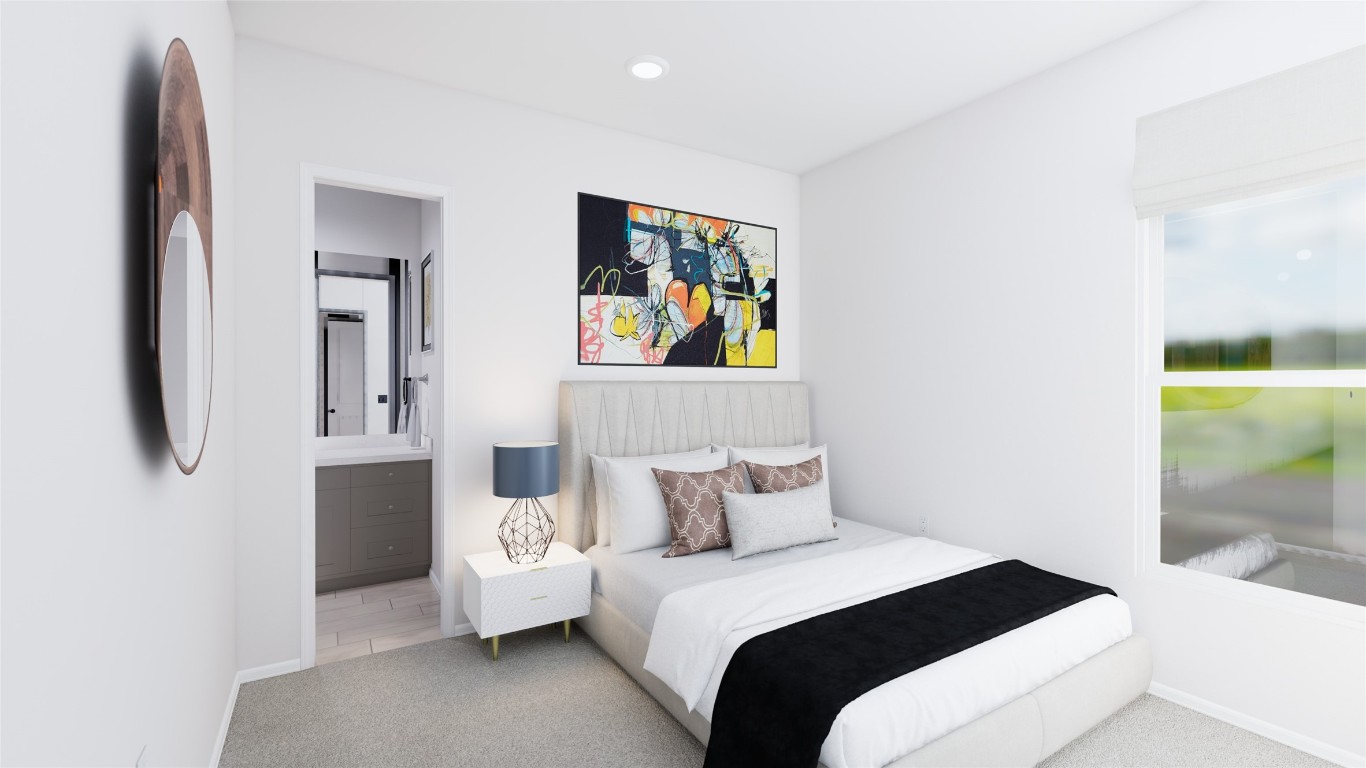 31527 Fern Grove Road Fulshear, TX 77423 - Photo 9 of 21 a bedroom with a bed and a painting on the wall