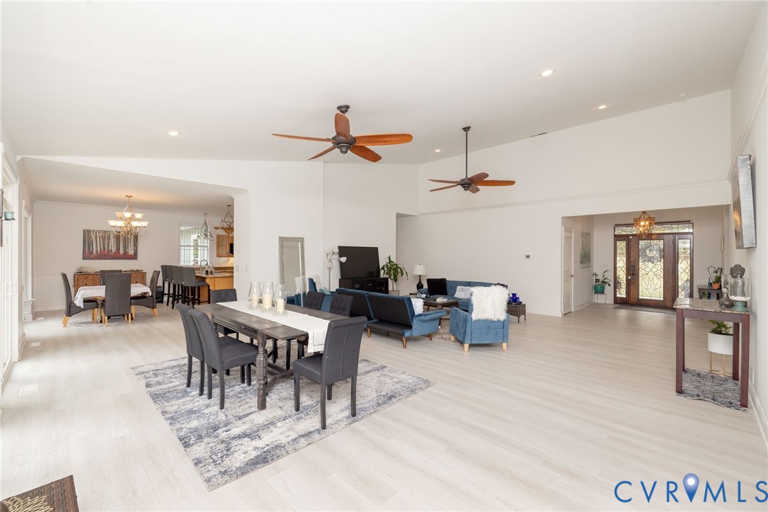 11081 Shannon Hill Road Louisa, VA 23093 - Photo 9 of 49 a view of a livingroom with furniture and a ceiling fan