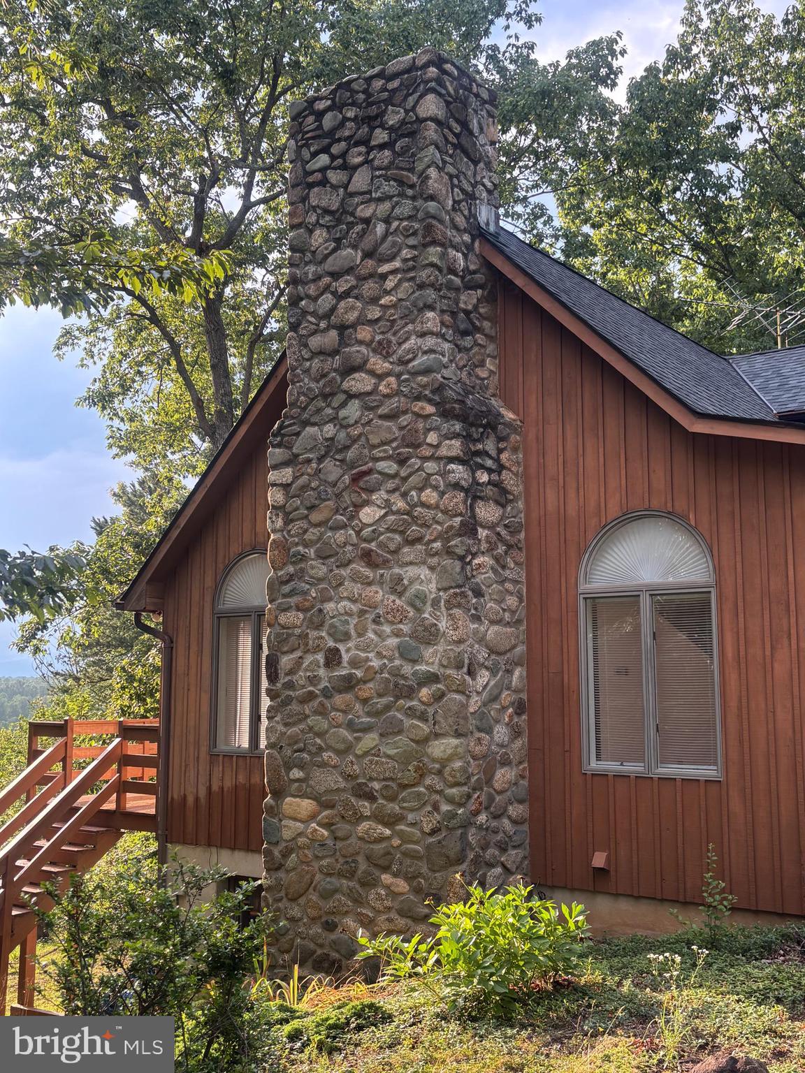 5185 Ridge Road Somerset, VA 22972 - Photo 3 of 17 Side View with Rock Chimney