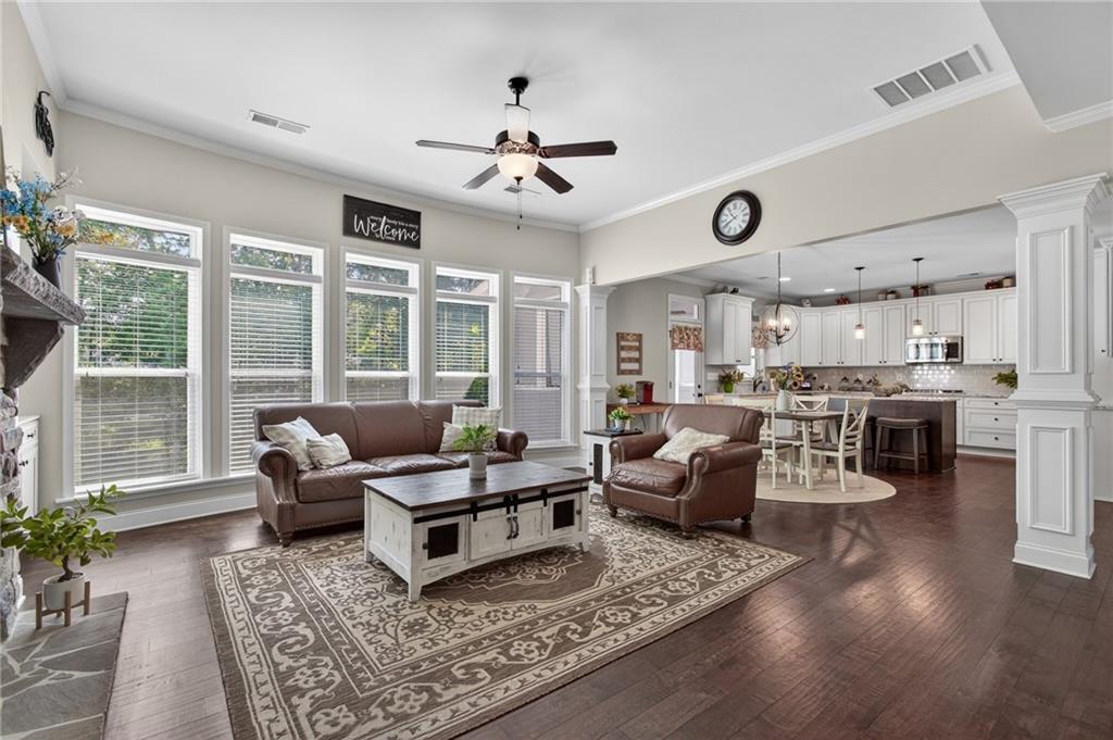 22 Turtle Rock Place Acworth, GA 30101 - Photo 15 of 70 a living room with furniture and a large window