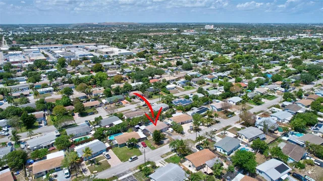 an aerial view of multiple house