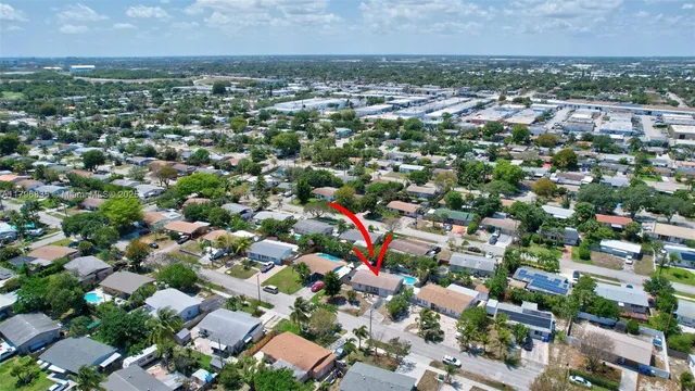 an aerial view of multiple house