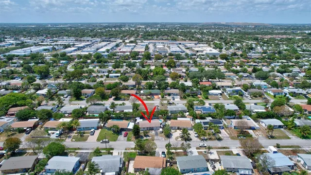 an aerial view of a city