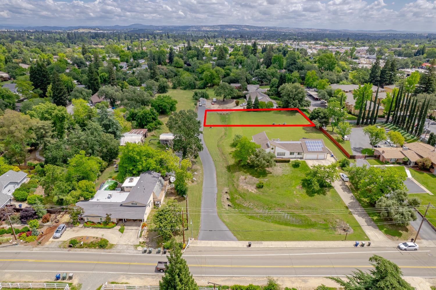 6310 Chestnut Avenue Orangevale, CA 95662 - Photo 13 of 53 an aerial view of a house with a garden and a yard