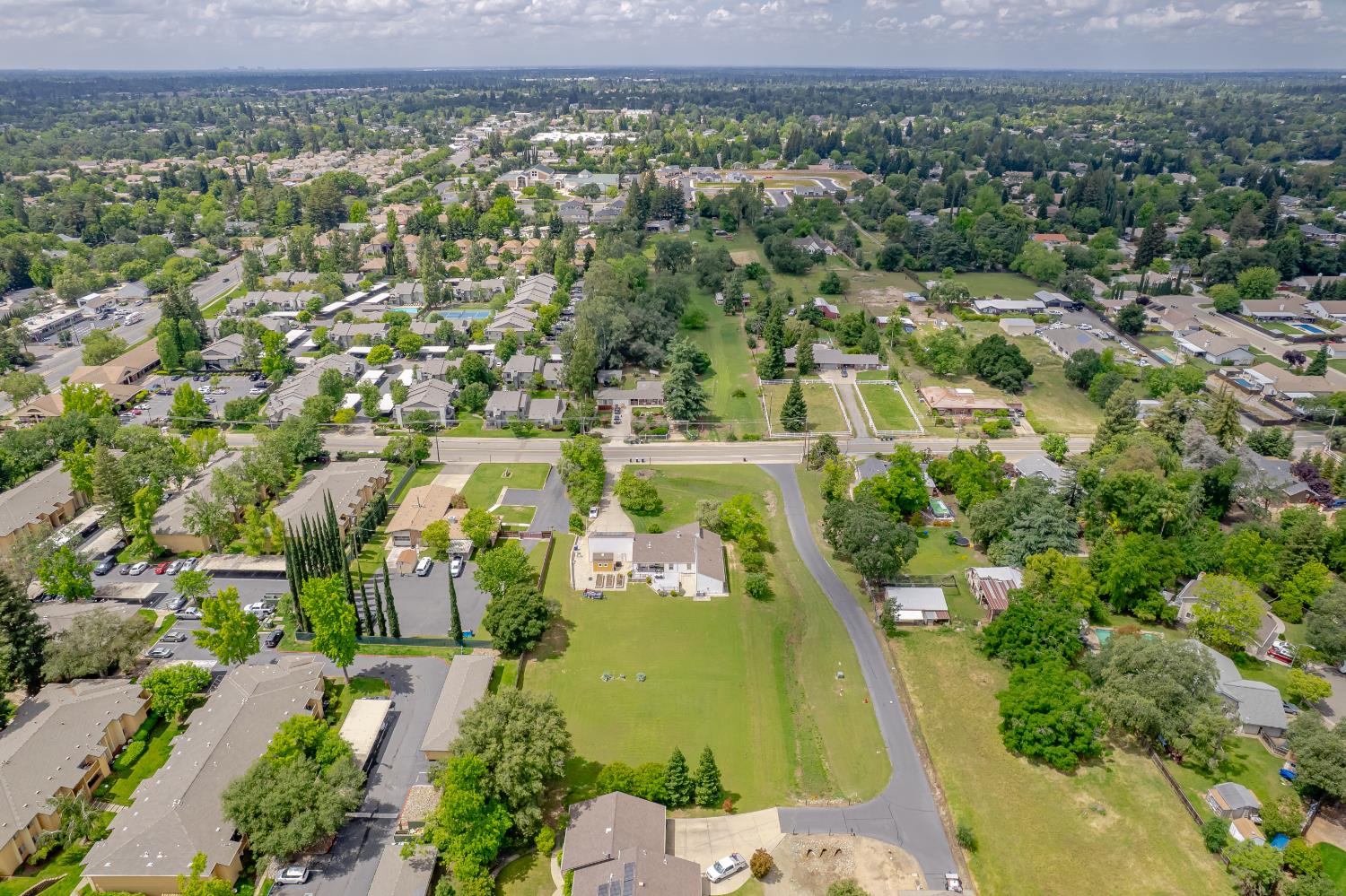 6310 Chestnut Avenue Orangevale, CA 95662 - Photo 28 of 53 an aerial view of residential houses with outdoor space and trees