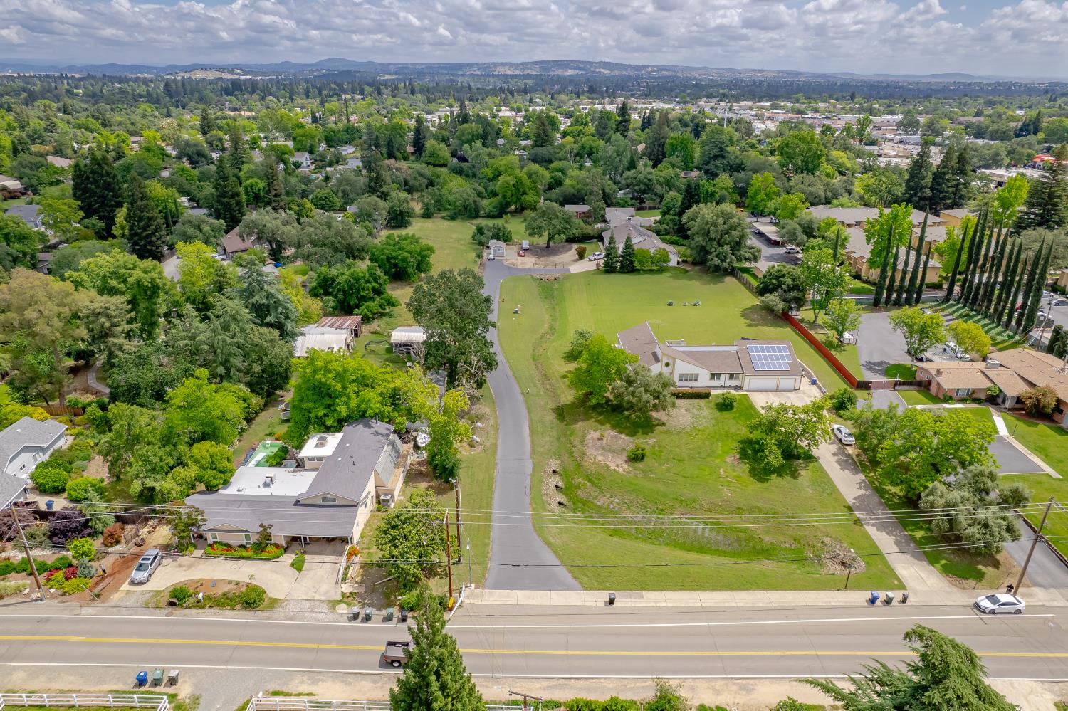 6310 Chestnut Avenue Orangevale, CA 95662 - Photo 47 of 53 an aerial view of a house with a garden and yard