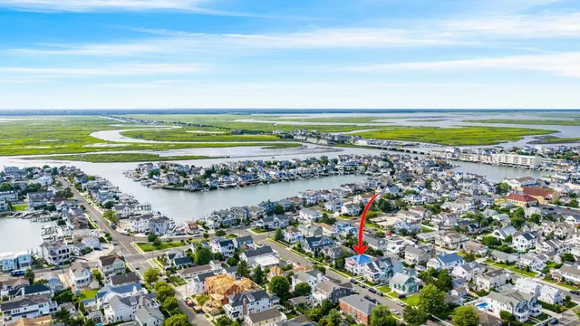 a view of a city with an ocean beach