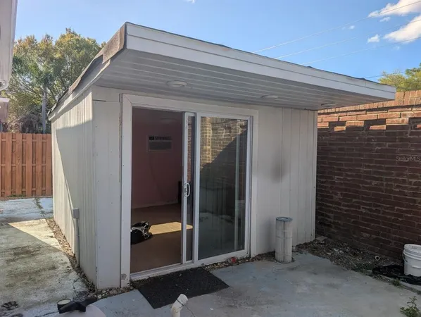 a backyard of a house