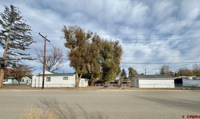 a view of road with houses