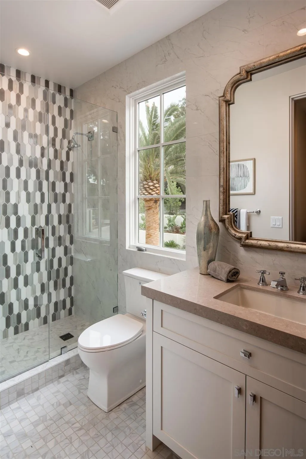 1206 Muirlands Drive La Jolla, CA 92037 - Photo 61 of 75 a bathroom with a sink toilet and shower