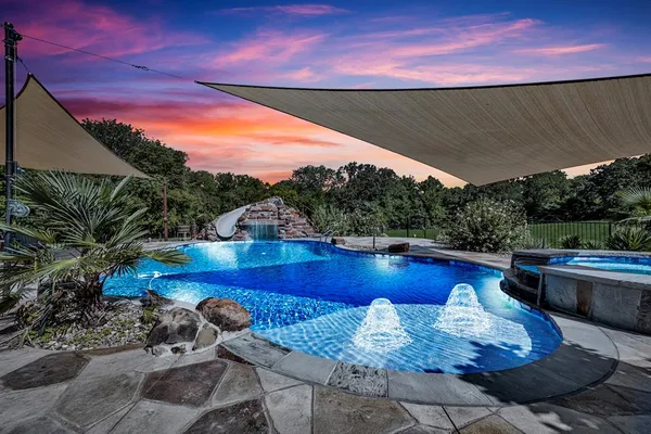 a outdoor space with furniture