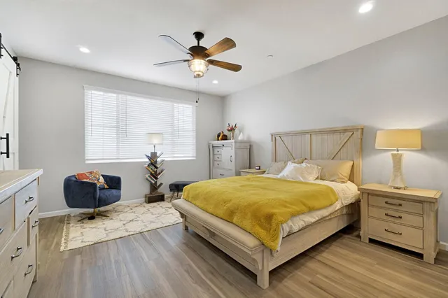 a kitchen with a stove and a refrigerator