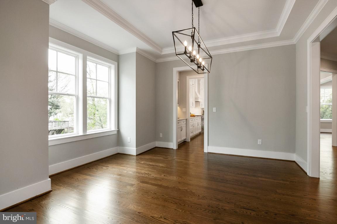5907 Greentree Road Bethesda, MD 20817 - Photo 7 of 54 Dining room to Butlers Pantry, 10 Ft. Tray ceiling