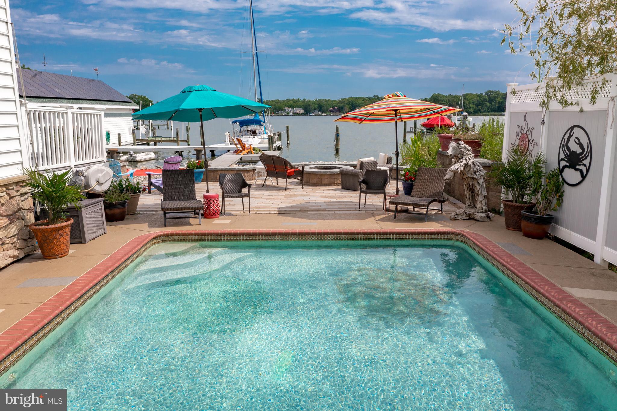 3731 Thomas Point Road Annapolis, MD 21403 - Photo 3 of 90 Swimming pool with big views of Fishing Creek