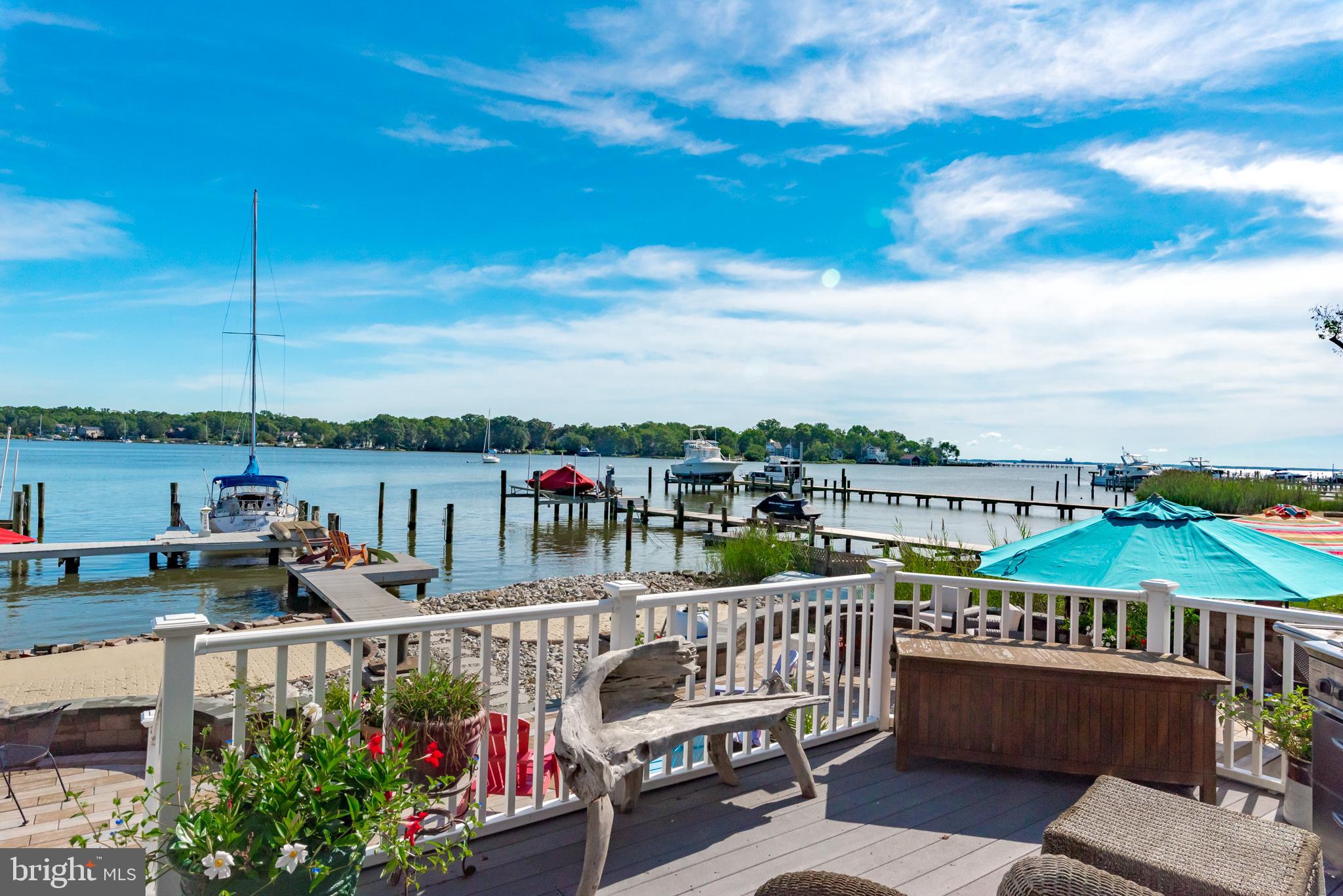 3731 Thomas Point Road Annapolis, MD 21403 - Photo 68 of 90 Upper deck overlooking Fishing Creek & the Bay