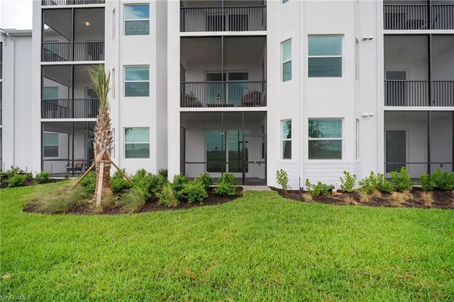 a view of a building with garden