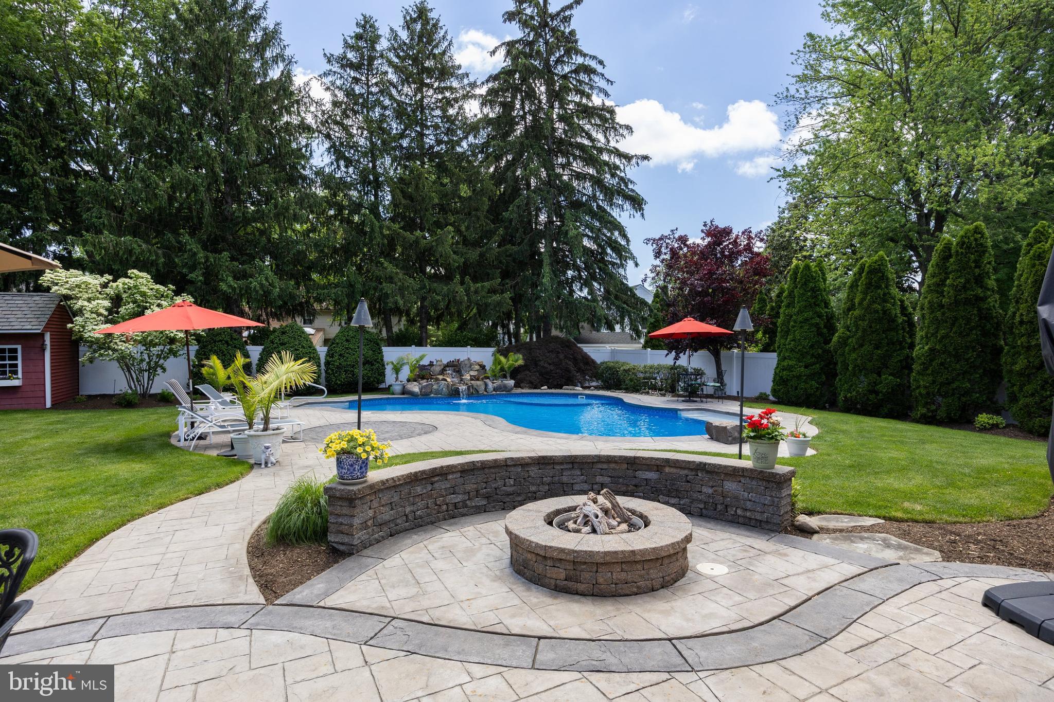 4 Sequoia Drive Cinnaminson, NJ 08077 - Photo 28 of 37 a view of a house with swimming pool and sitting area