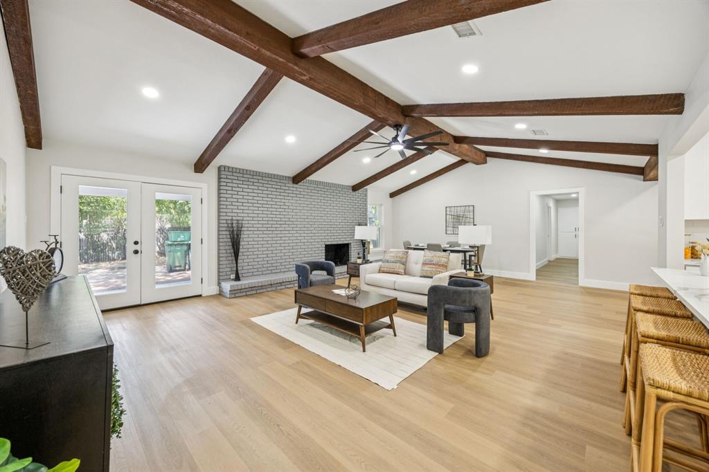 37 Devonshire Bedford, TX 76021 - Photo 12 of 39 a living room with furniture and wooden floor