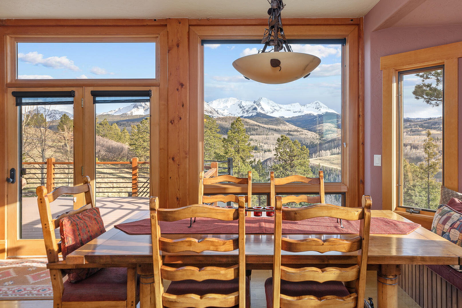 727 West Anderson Road Placerville, CO 81430 - Photo 7 of 31 a view of a dining room with furniture window and outside view