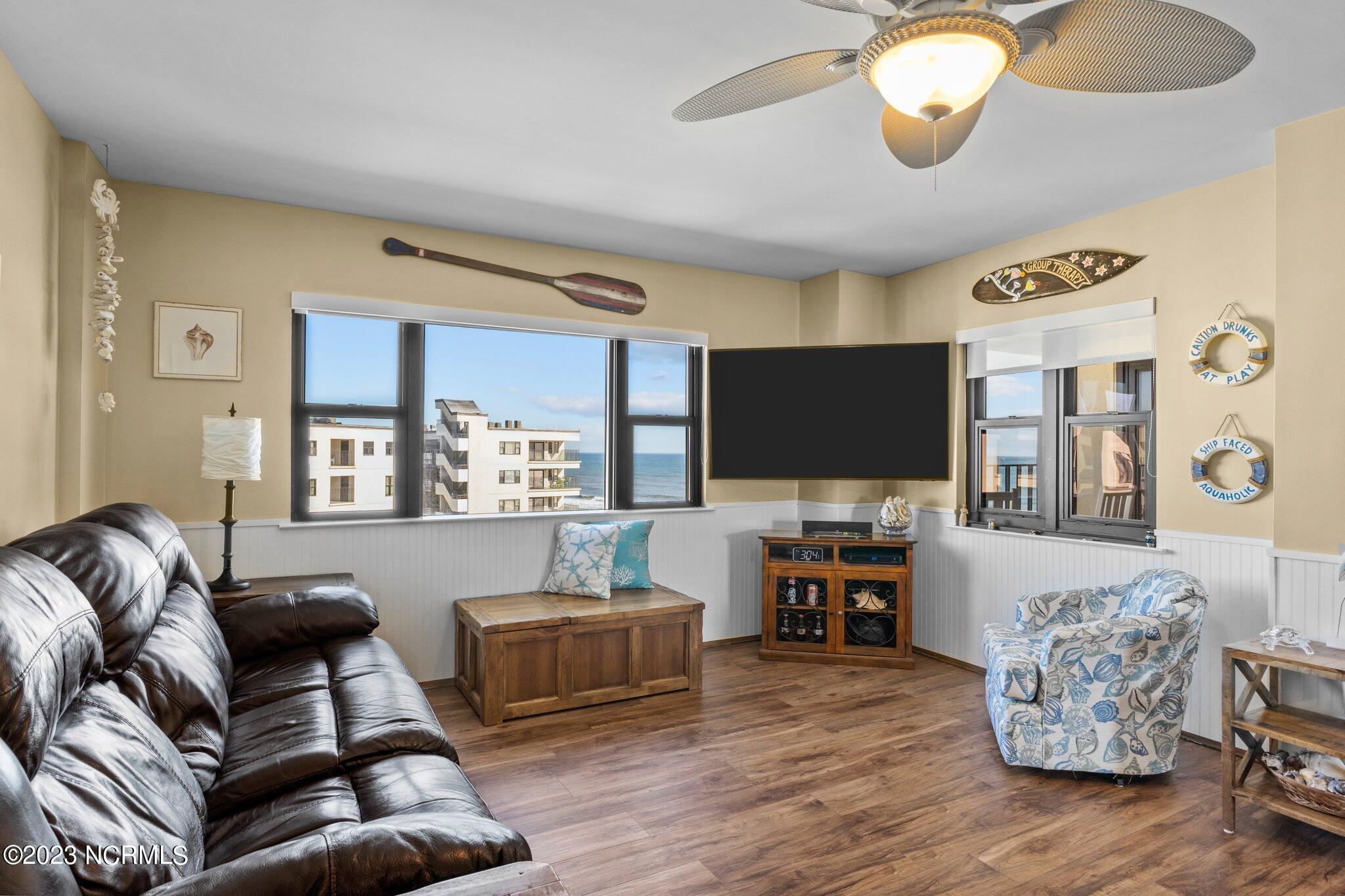 1505 Salter Path Road, Unit 508A Indian Beach, NC 28512 - Photo 7 of 50 Living Area with Ocean Views