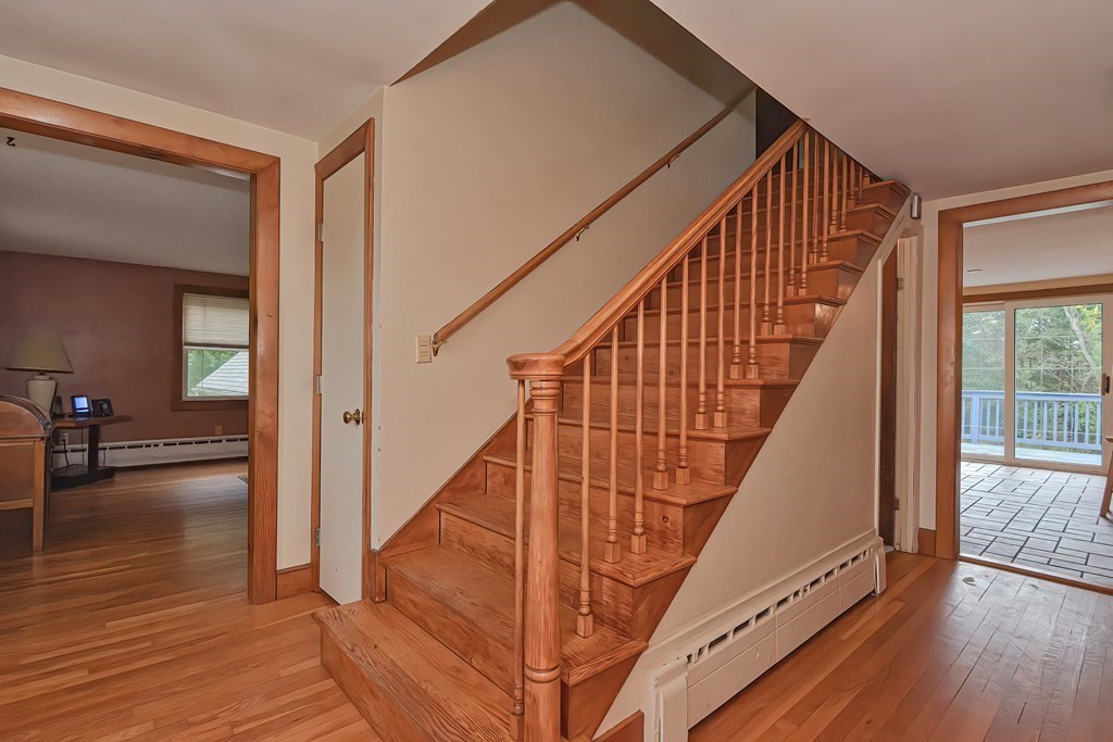 12 Ridgeview Road Sturbridge, MA 01566 - Photo 15 of 40 a view of a hallway with wooden floor and staircase