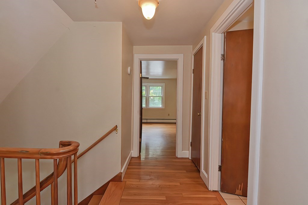 12 Ridgeview Road Sturbridge, MA 01566 - Photo 19 of 40 a view of a hallway with wooden floor and stairs
