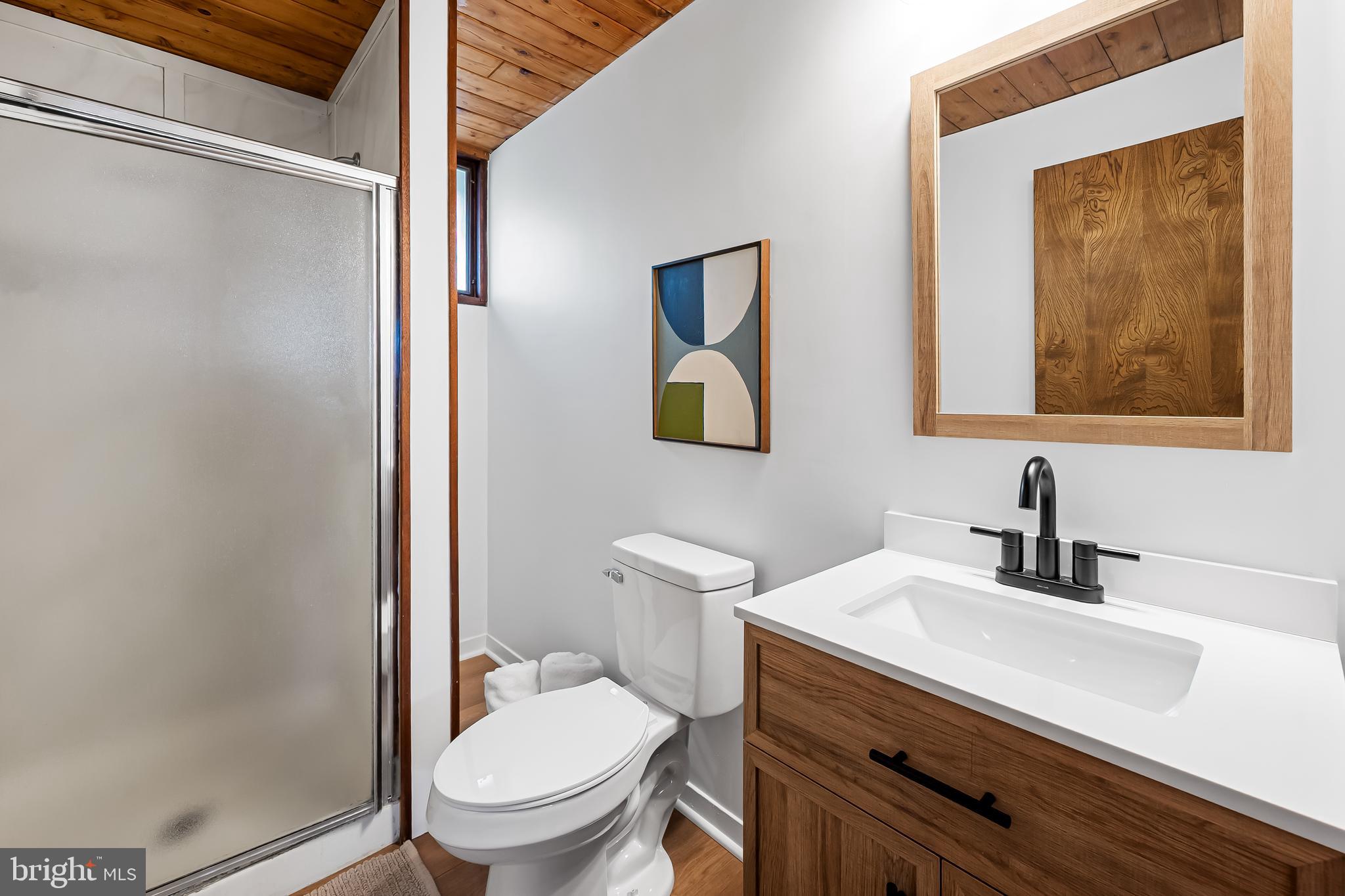 1817 Falls Road Parkton, MD 21120 - Photo 36 of 50 a bathroom with a toilet a sink and mirror