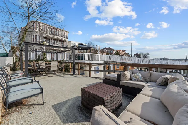 a view of a terrace with couches