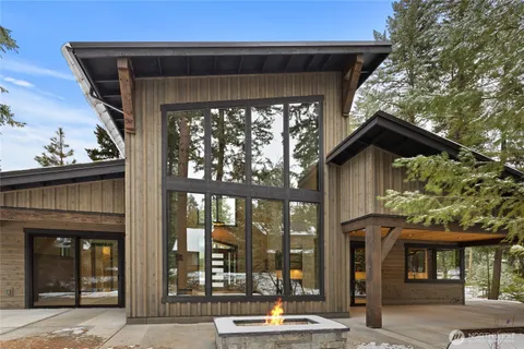 a front view of a building with street view