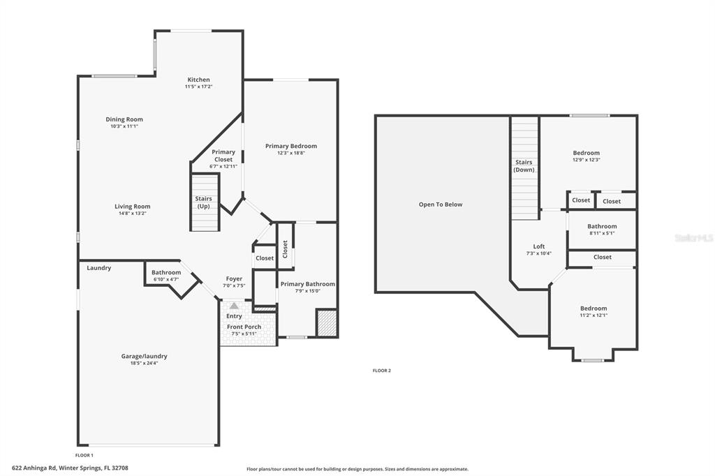 622 Anhinga Road Winter Springs, FL 32708 - Photo 38 of 53 a picture of floor plan