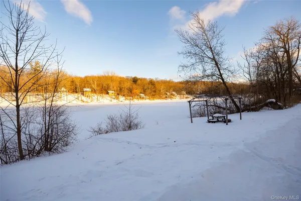 a street view covered with snow