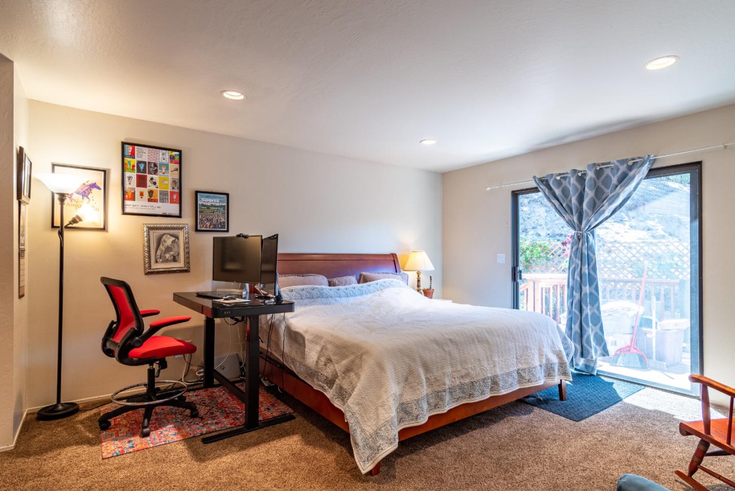 161 San Benancio Road Salinas, CA 93908 - Photo 16 of 44 a bedroom with a bed and large windows