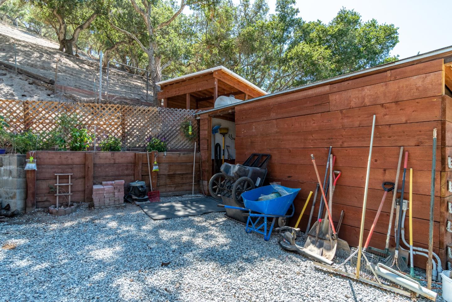 161 San Benancio Road Salinas, CA 93908 - Photo 32 of 44 a view of an outdoor space with wooden roof and furniture