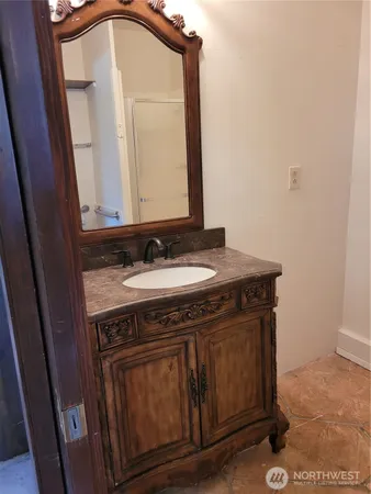 en empty room with an ocean view