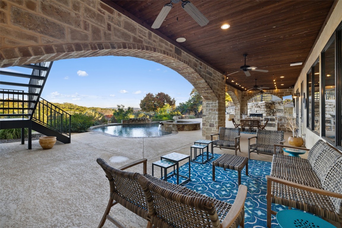 1039 Bluewater Place Spring Branch, TX 78070 - Photo 38 of 40 a view of a patio with swimming pool