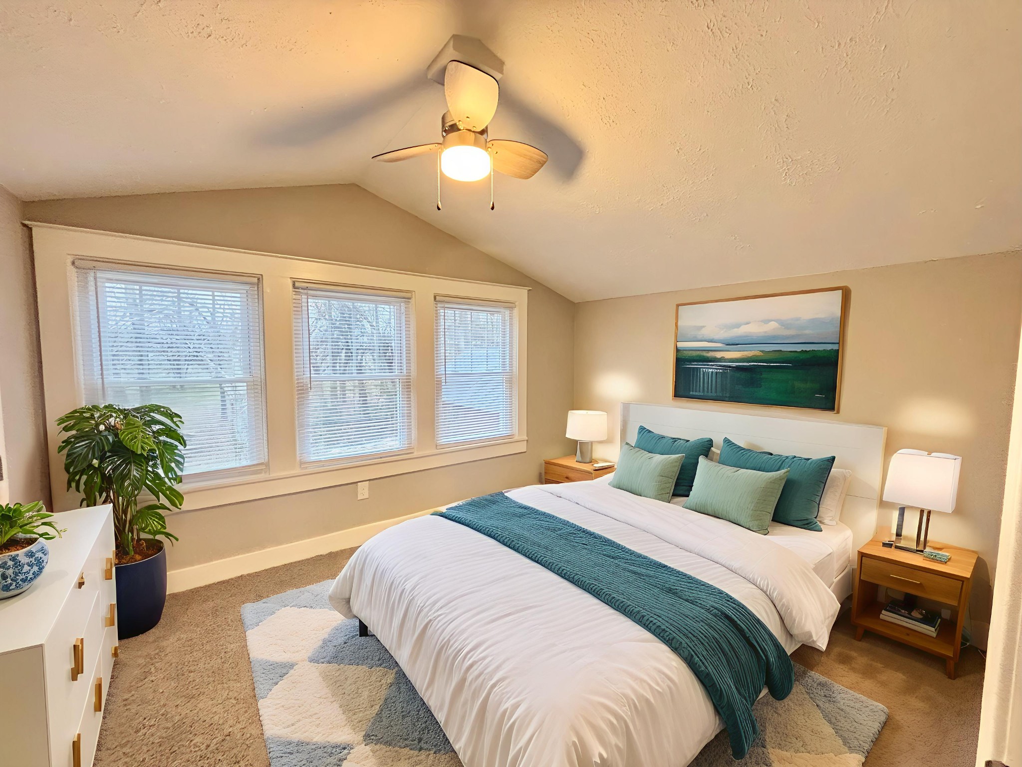 40 Line Street Cadiz, KY 42211 - Photo 35 of 53 a bedroom with a bed and a chandelier