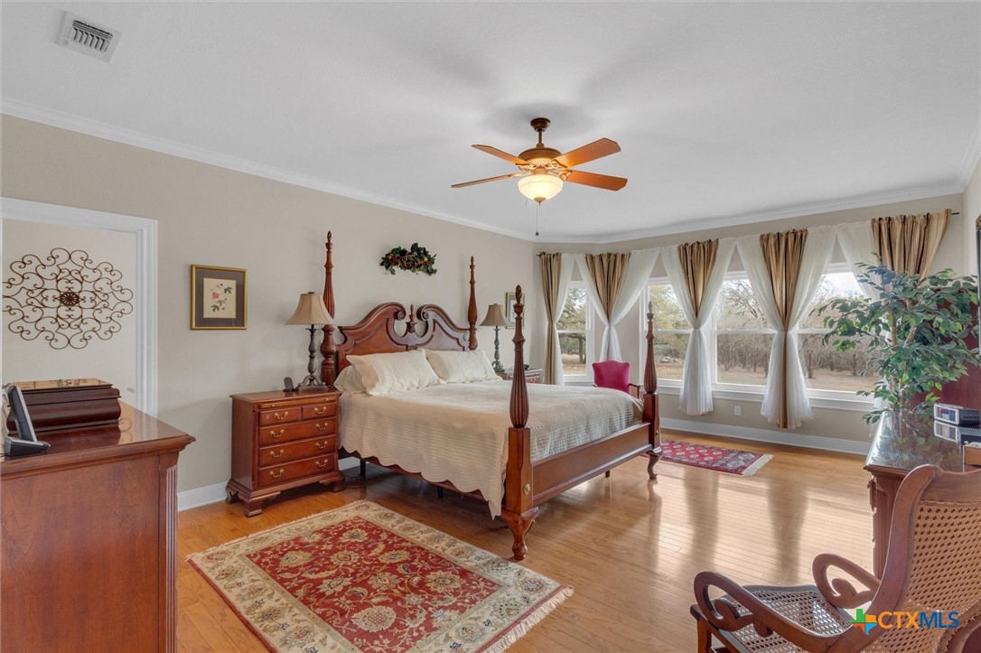 2235 Summit Ridge San Marcos, TX 78666 - Photo 19 of 38 a bedroom with a bed a dresser and a potted plant
