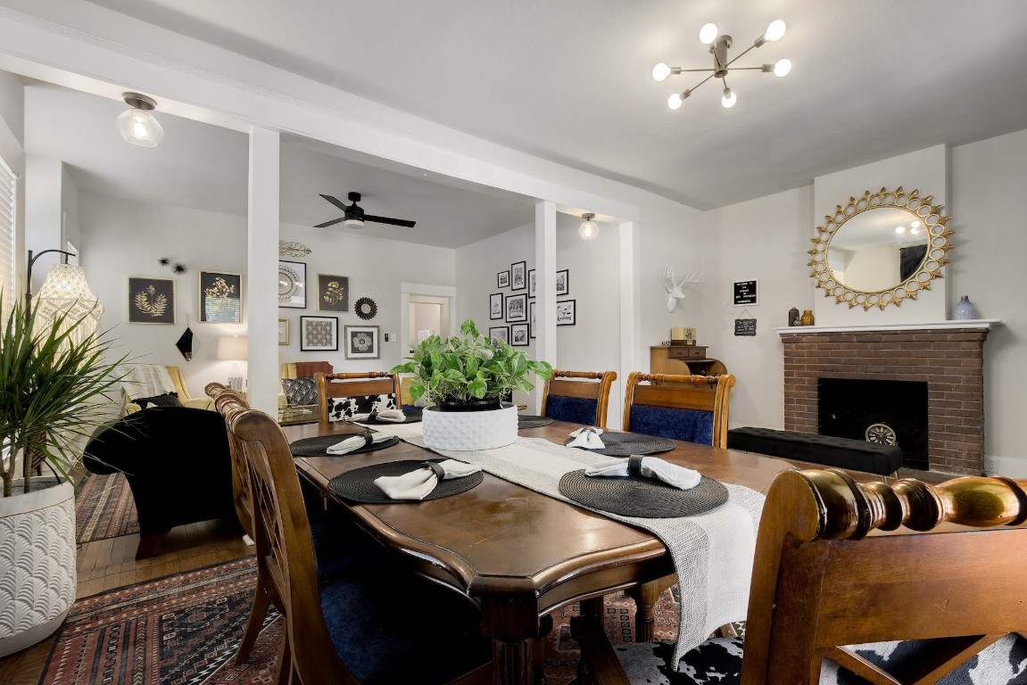 712 East 44th Street, Unit A Austin, TX 78751 - Photo 13 of 40 a living room with furniture and a fireplace