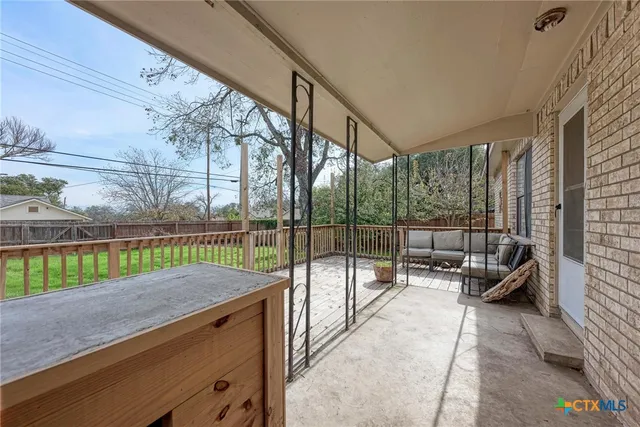 a view of outdoor space with porch